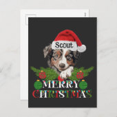 オーストラリアパーソナライズされた羊飼いメリークリスマス シーズンポストカード (正面/裏面)