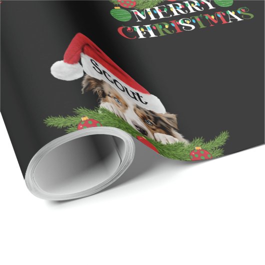 オーストラリアパーソナライズされた羊飼いメリークリスマス ラッピングペーパー (ロールコーナー)