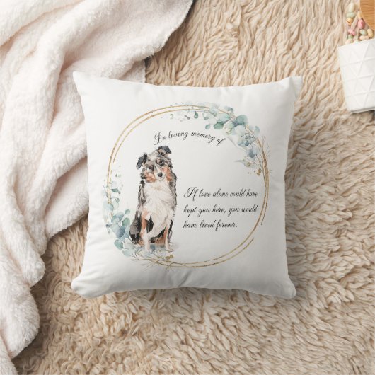 オーストラリアパーソナライズされた羊飼い記念碑 クッション (ブランケット)