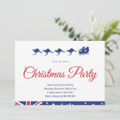 オーストラリアパーティの招待状国旗の白 招待状 (スタンド正面)