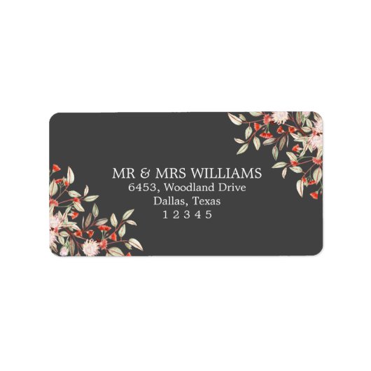 オーストラリアフラワーグレフォーマルー差出人住所 ラベル (正面)