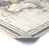 オーストラリアフランスのとポリネシアの地図 ポスター (角)