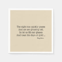 オーストラリアブッシュポエトリー紙BBQナプキンス