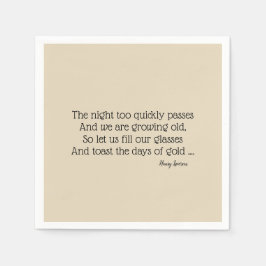 オーストラリアブッシュポエトリー紙BBQナプキンス スタンダードカクテルナプキン