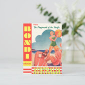 オーストラリアボンディビーチヴィンテージトラベルポストカード ポストカード (スタンド正面)