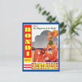 オーストラリアボンディビーチヴィンテージト   ラベル ポストカード (スタンド正面)