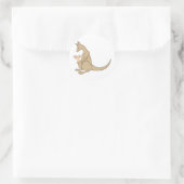 オーストラリアマカンガルーとベビージョーイ ラウンドシール (バッグ)