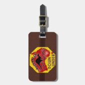 オーストラリアマップランドダウンアンダーカンガルー名前をカスタムする ラゲッジタグ (正面縦)