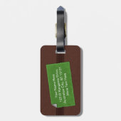 オーストラリアマップランドダウンアンダーカンガルー名前をカスタムする ラゲッジタグ (裏面縦)