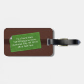 オーストラリアマップランドダウンアンダーカンガルー名前をカスタムする ラゲッジタグ (裏面横)