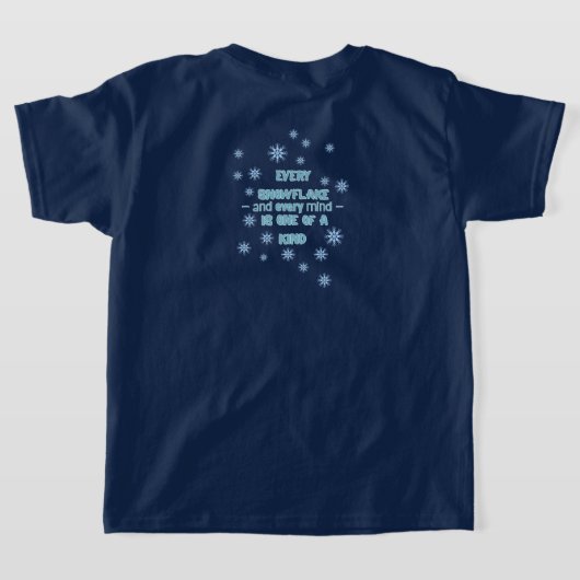 オーストラリアムな冬 - 唯一無二の雪の結晶のキリン Tシャツ (レイダウン裏面)