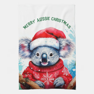 オーストラリアメリークリスマスコアラ キッチンタオル