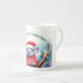 オーストラリアメリークリスマスコアラ ボーンチャイナマグカップ (正面右)