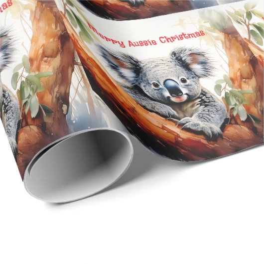 オーストラリアメリークリスマスコアラ ラッピングペーパー (ロールコーナー)