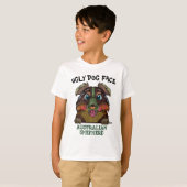 オーストラリアユニークの羊飼いの醜い犬の顔 Tシャツ (正面フル)