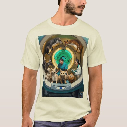 オーストラリアユニーク動物放射線技師Tシャツデザイン Tシャツ (正面)