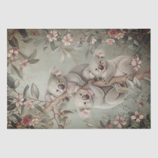 オーストラリアユーカリプトゥスコアラベア 薄葉紙 (正面)