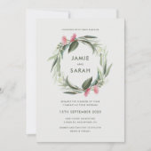 オーストラリアユーカリリース結婚式招待状 招待状 (正面)