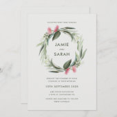 オーストラリアユーカリリース結婚式招待状 招待状 (正面/裏面)