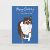 オーストラリアランニングの羊飼いオーストラリア犬 カード (正面)