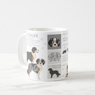 オーストラリアンシェパード+キャバリア・キング・チャールズ・スパニエル ミックス犬 コーヒーマグ コーヒーマグカップ