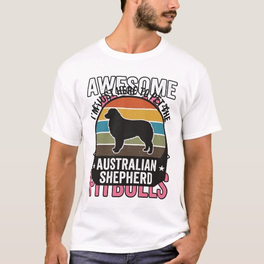 オーストラリアンシェパード 愛犬家 ヴィンテージ 犬 Tシャツ デ (正面)