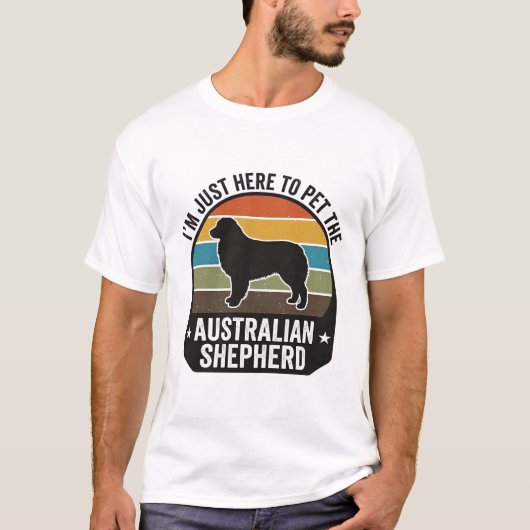 オーストラリアンシェパード 愛犬家 ヴィンテージ 犬 Tシャツ デ (正面)