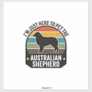 オーストラリアンシェパード 愛犬家 ヴィンテージ 犬 Tシャツ デ シール