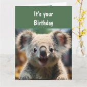 オーストラリアンファンキーコアラ コアラリティ最高の楽しい時間 カード (黄色い花)