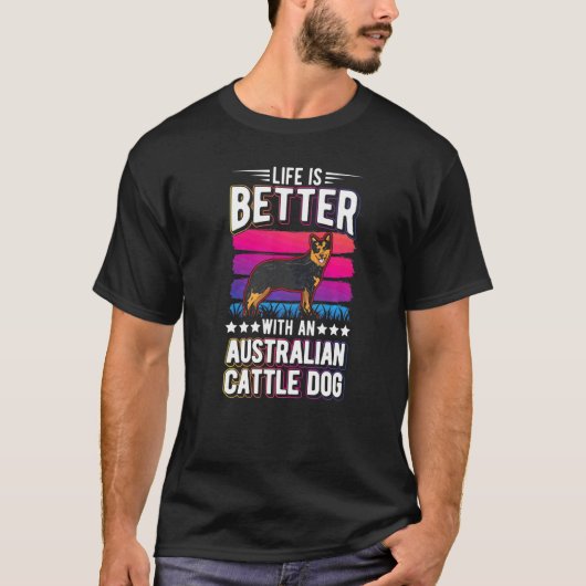 オーストラリアン・キャトル・ドッグと 1 Tシャツ (正面)