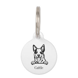 オーストラリアン・キャトル・ドッグの名前が入ったネームタグ ペット　ネームタグ