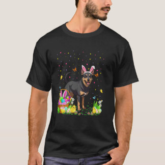 オーストラリアン・キャトル・ドッグ イースターエッグハント うさぎの耳 ヘア Tシャツ