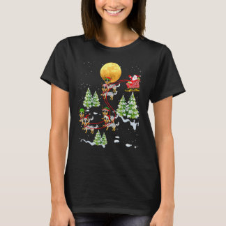 オーストラリアン・キャトル・ドッグ トナカイ クリスマス 乗馬 サンタ Tシャツ