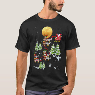 オーストラリアン・キャトル・ドッグ トナカイ クリスマス 乗馬 サンタ Tシャツ