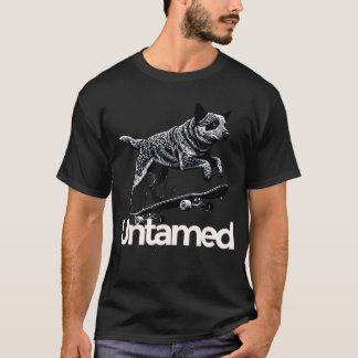 オーストラリアン・キャトル・ドッグ レッド ブルー ヒーラー 荒々しいフリーズ Tシャツ