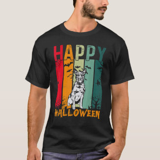 オーストラリアン・キャトル・ドッグ レトロハロウィンディナー パーティー Tシャツ