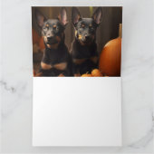 オーストラリアン・ケルピー子犬 オータム・ディライト パンプキン カード (内部)