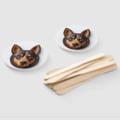 オーストラリアン・ケルピー犬 3Dインスパイアード ハンドファン (組立なし)