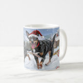 オーストラリアン・ケルピー クリスマス コーヒーマグカップ (正面右)