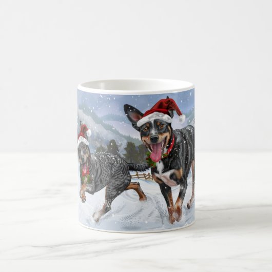 オーストラリアン・ケルピー クリスマス コーヒーマグカップ (中央)