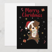 オーストラリアン・シェパードのクリスマス 冬 シーズンカード (正面/裏面)