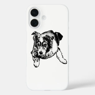 オーストラリアン・シェパードのスマホケース - リラックスした犬 iPhone 16ケース