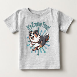 オーストラリアン・シェパードのズーミータイム ベビーTシャツ