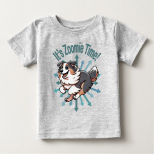 オーストラリアン・シェパードのズーミータイム ベビーTシャツ