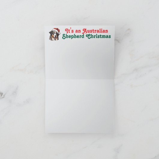 オーストラリアン・シェパードのトナカイ シーズンカード (内部)