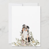 オーストラリアン・シェパードの子犬のベビーシャワー 招待状 (裏面)