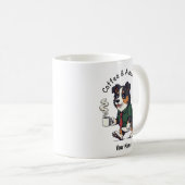オーストラリアン・シェパードの犬 ビジネススーツ コーヒー コーヒーマグカップ (正面右)