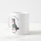 オーストラリアン・シェパードの犬 ビジネススーツ コーヒー コーヒーマグカップ (正面左)