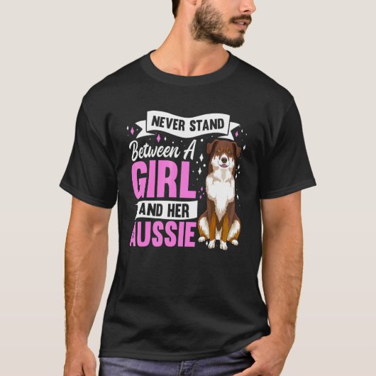 オーストラリアン・シェパードの飼い主 女子 Tシャツ (正面)