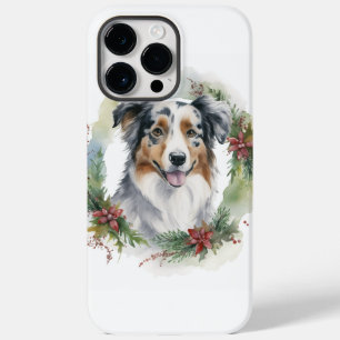 オーストラリアン・シェパード クリスマスリース 陽気な犬 Case-Mate iPhone 14 PRO MAXケース